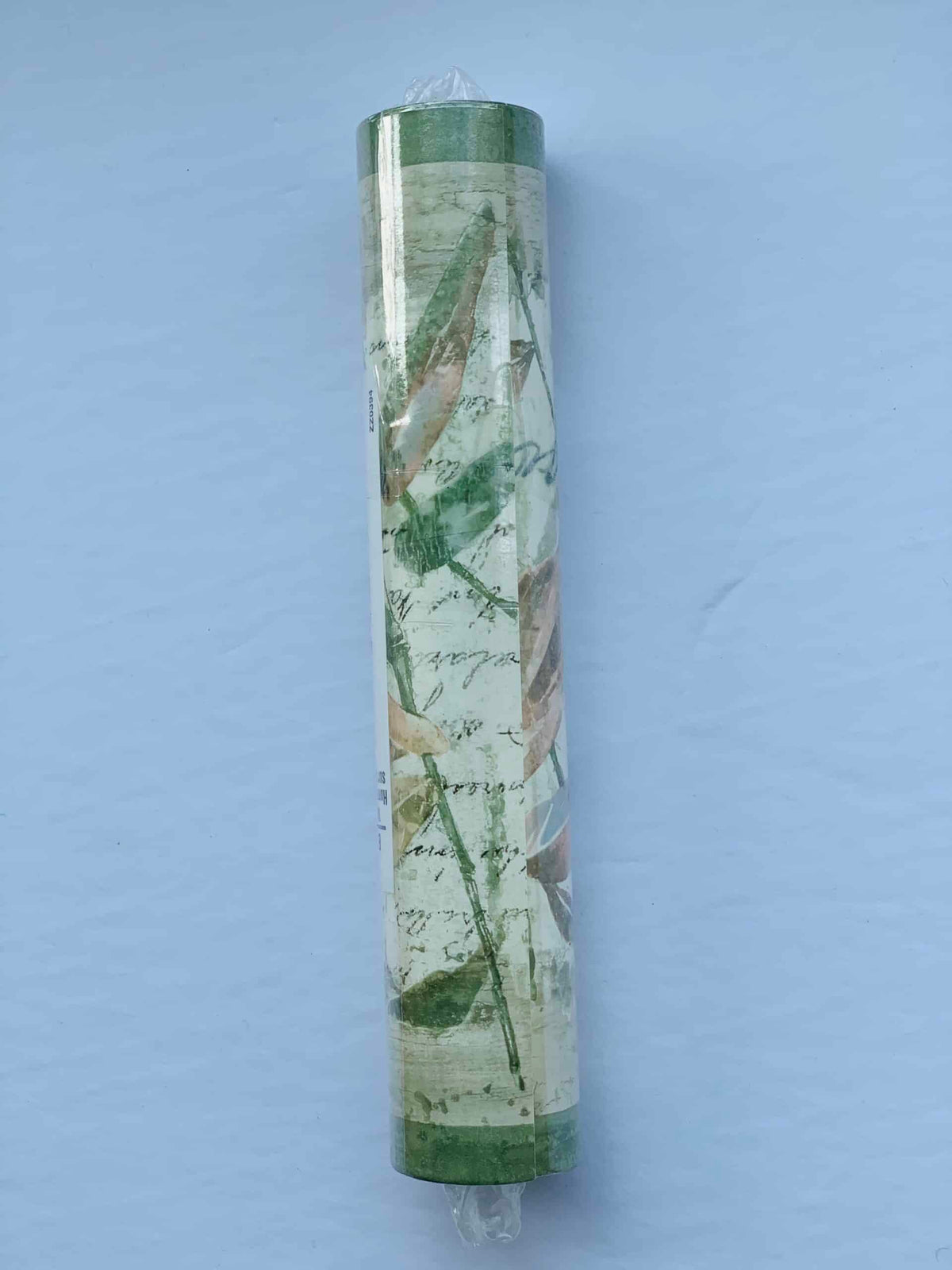 Scriptwallpaper Border Prepasted Wallpaper Border - Vintage Green, Beige, Grey Bamboo, Script