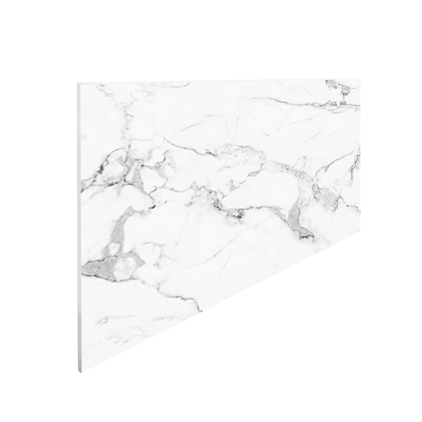 Faux Marble Wall Panels - 2 ft X 4 ft - Glossy, Waterproof Indoor Wall Cladding - White, Grey, Black Veins