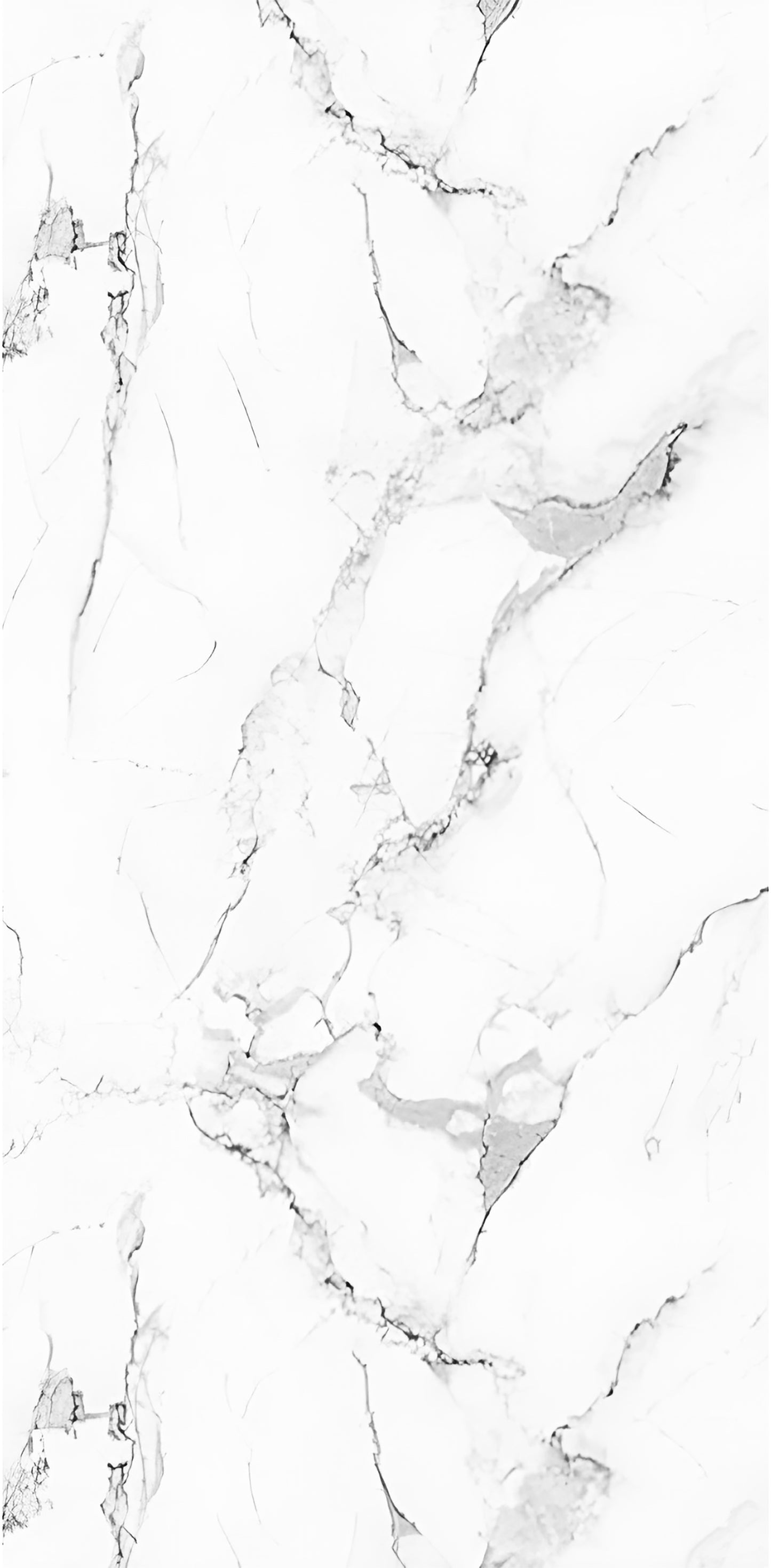 Faux Marble Wall Panels - 2 ft X 4 ft - Glossy, Waterproof Indoor Wall Cladding - White, Grey, Black Veins