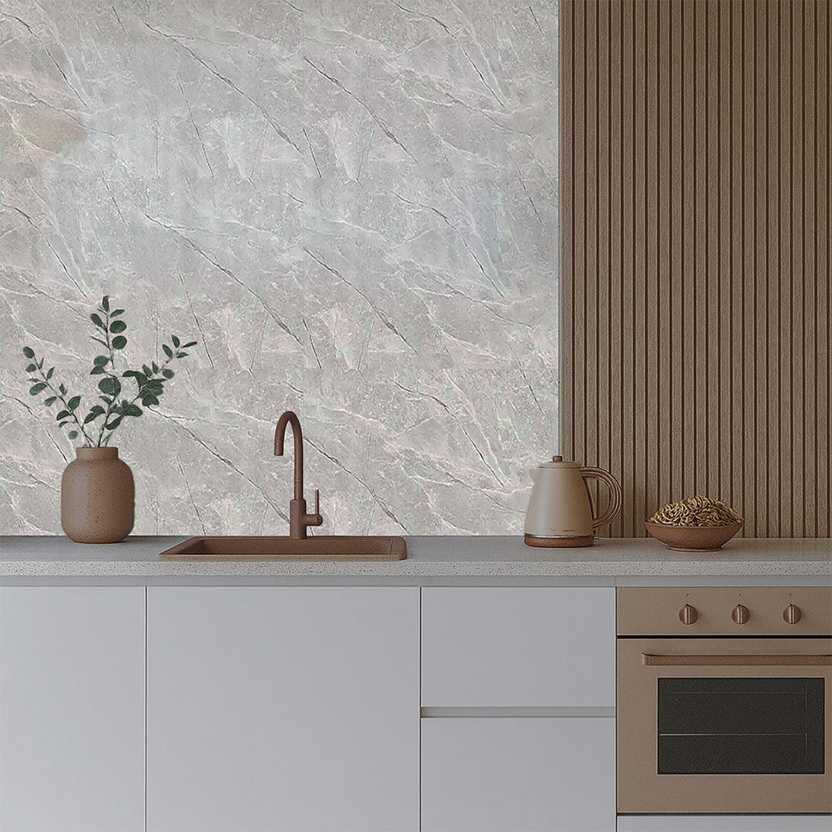Faux Marble Wall Panels - 2 ft X 4 ft - Glossy, Waterproof Indoor Wall ...
