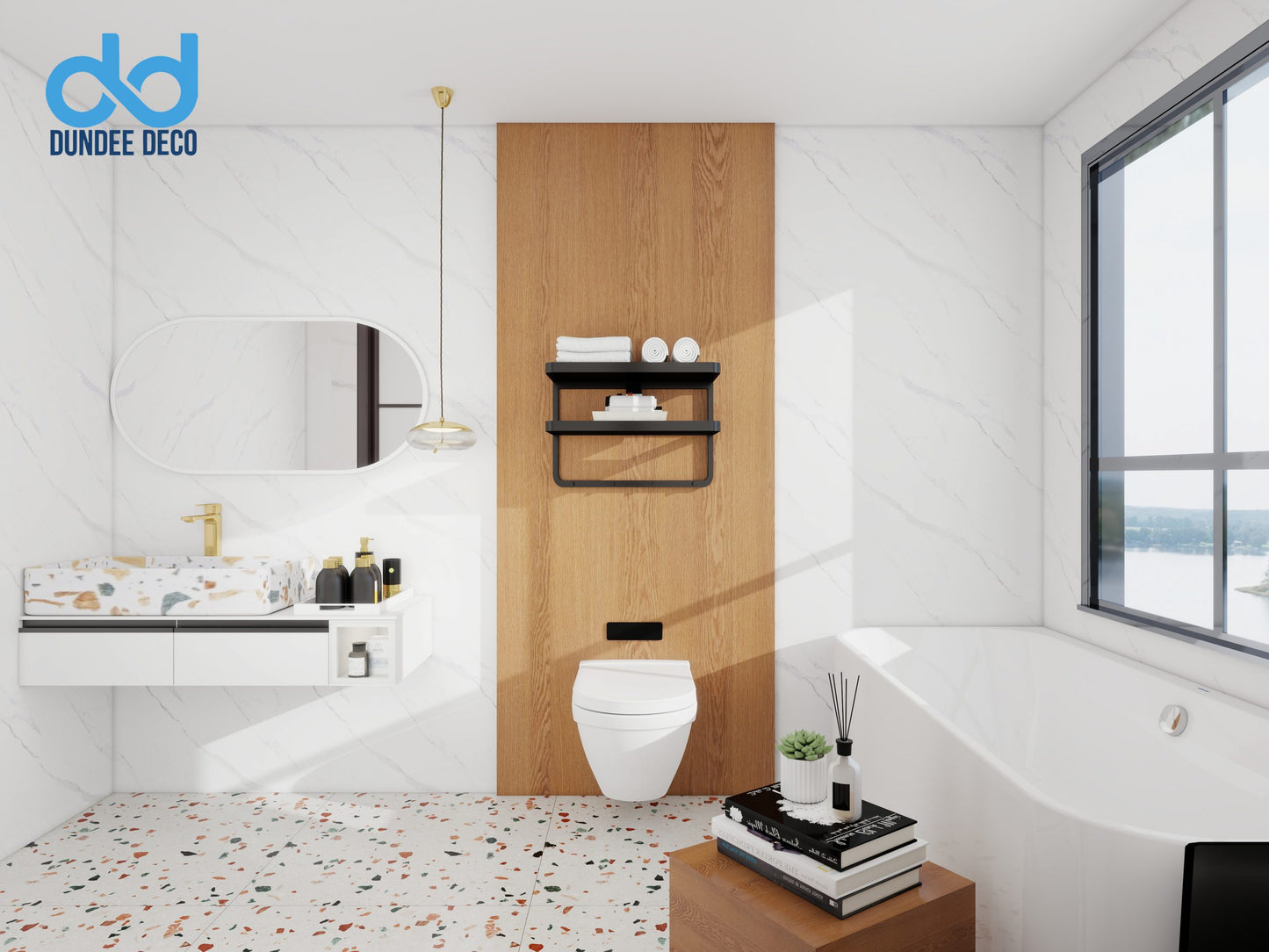 UV Marble panels Marble in Off-White|Grey