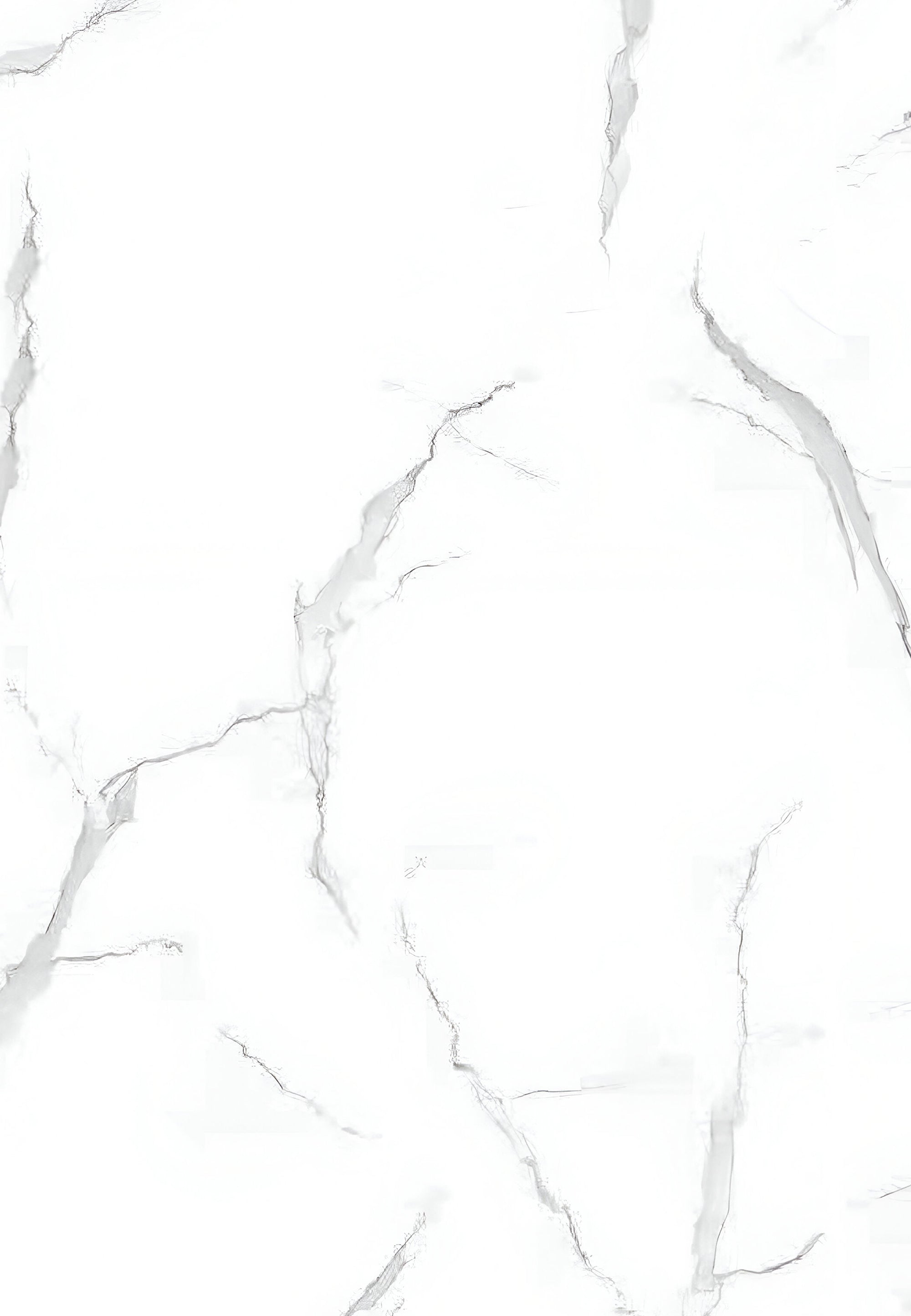 Faux Marble Wall Panels - 2 ft X 4 ft - Glossy, Waterproof Indoor Wall Cladding - White, Grey Veins