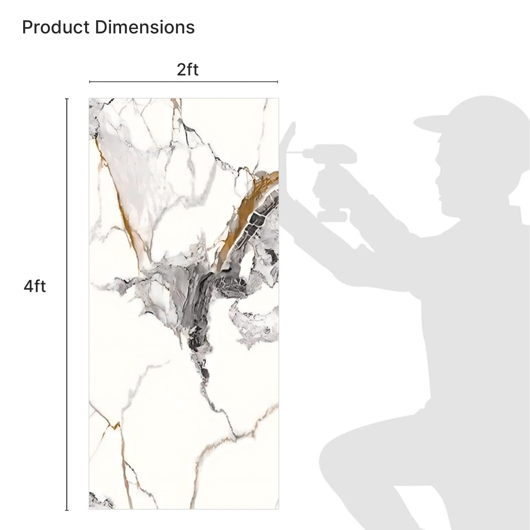 UV Marble panels Marble in White|Black|Brown
