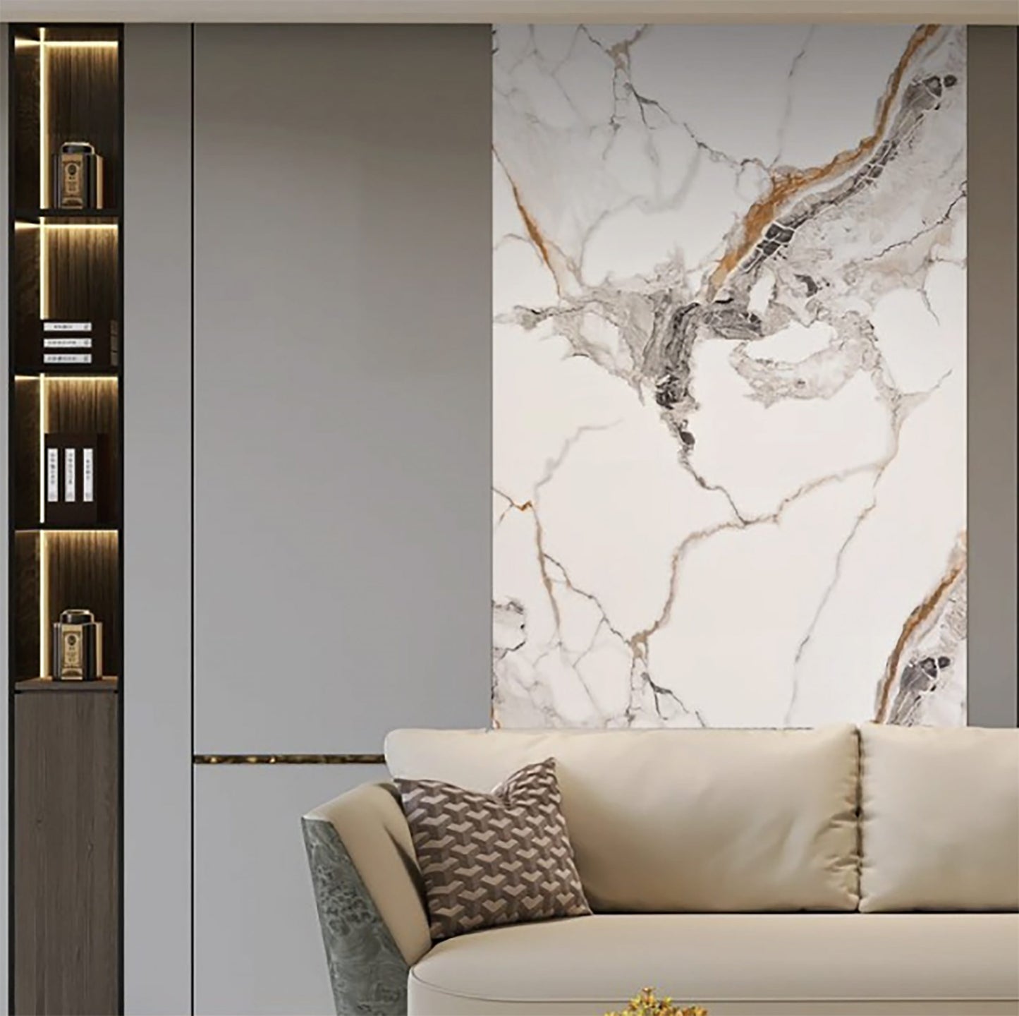 UV Marble panels Marble in White|Black|Brown