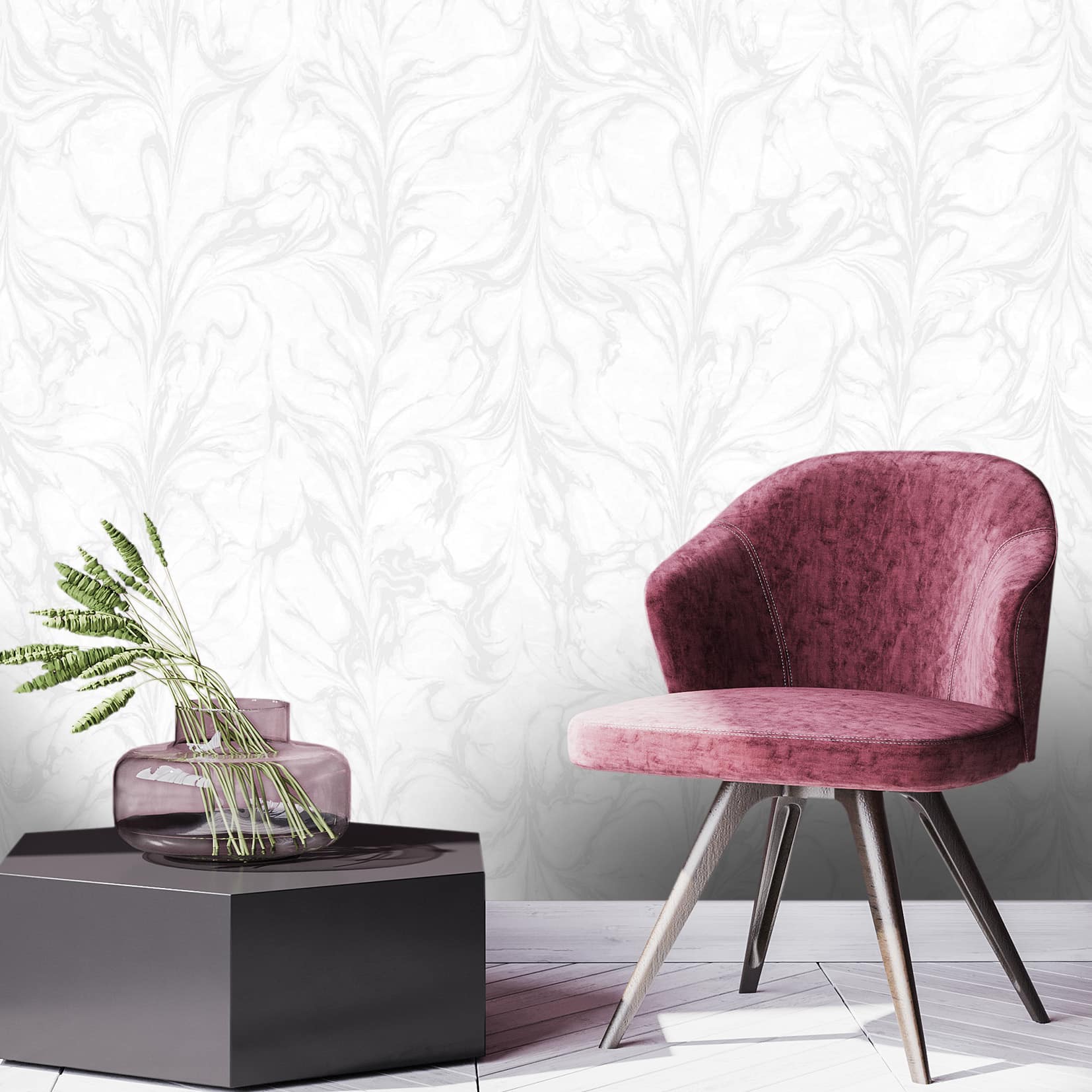 Textured Wallpaper Abstract in White