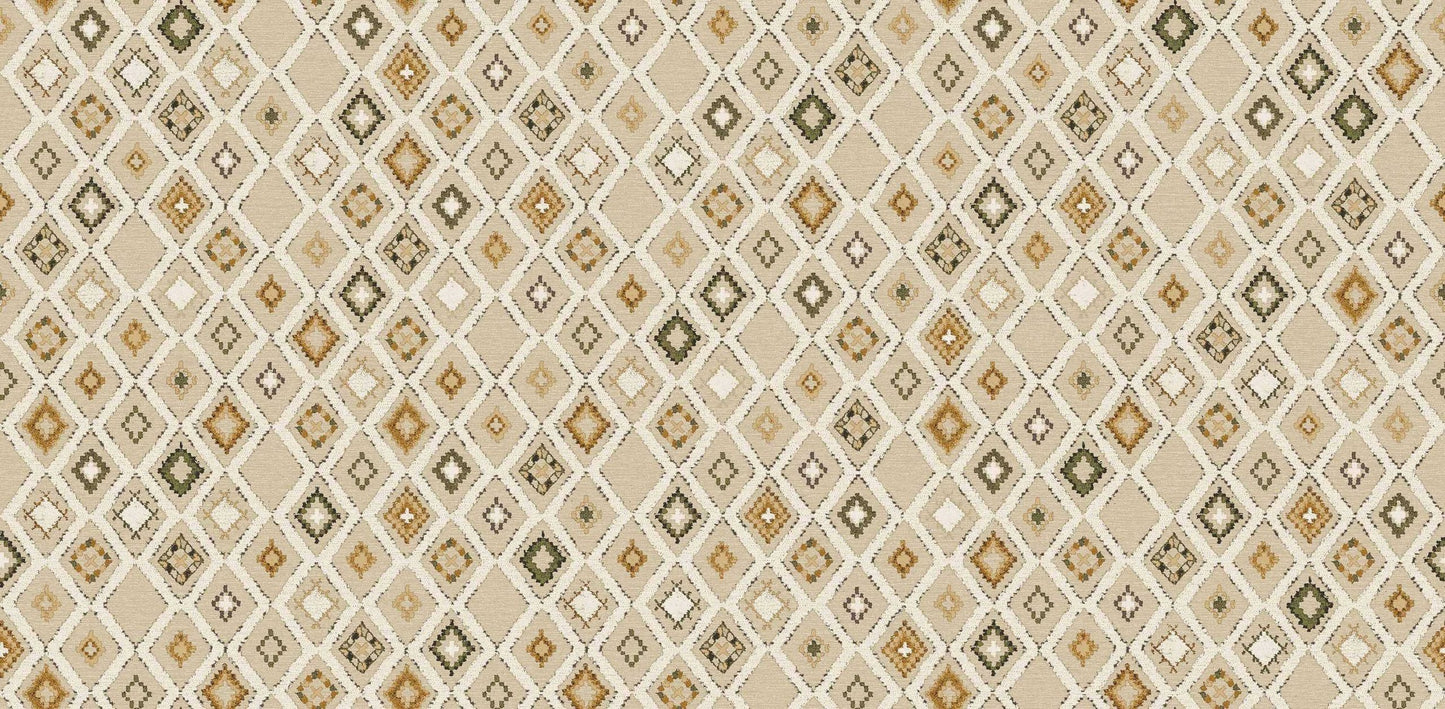 Textured Wallpaper Geometric in Beige