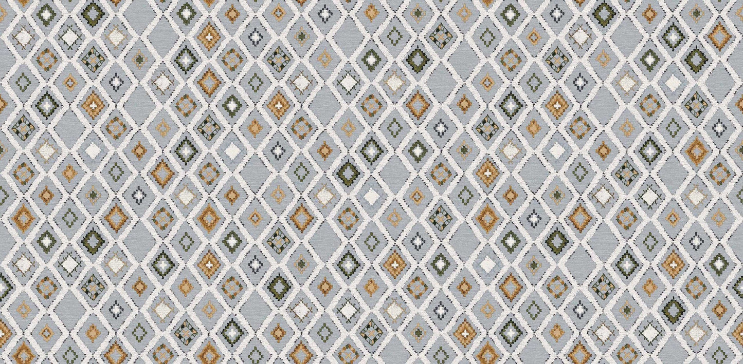 Textured Wallpaper Geometric in Teal