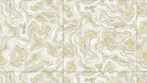 Textured Wallpaper Traditional in Light Grey|Gold