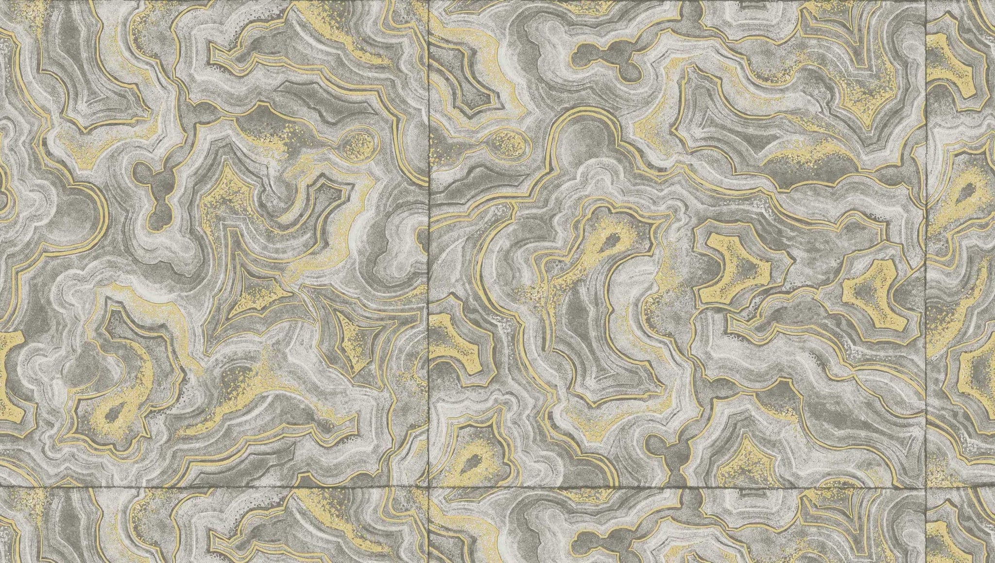Textured Wallpaper Traditional in Grey|Gold