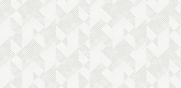 Textured Wallpaper Chevron in White|Grey
