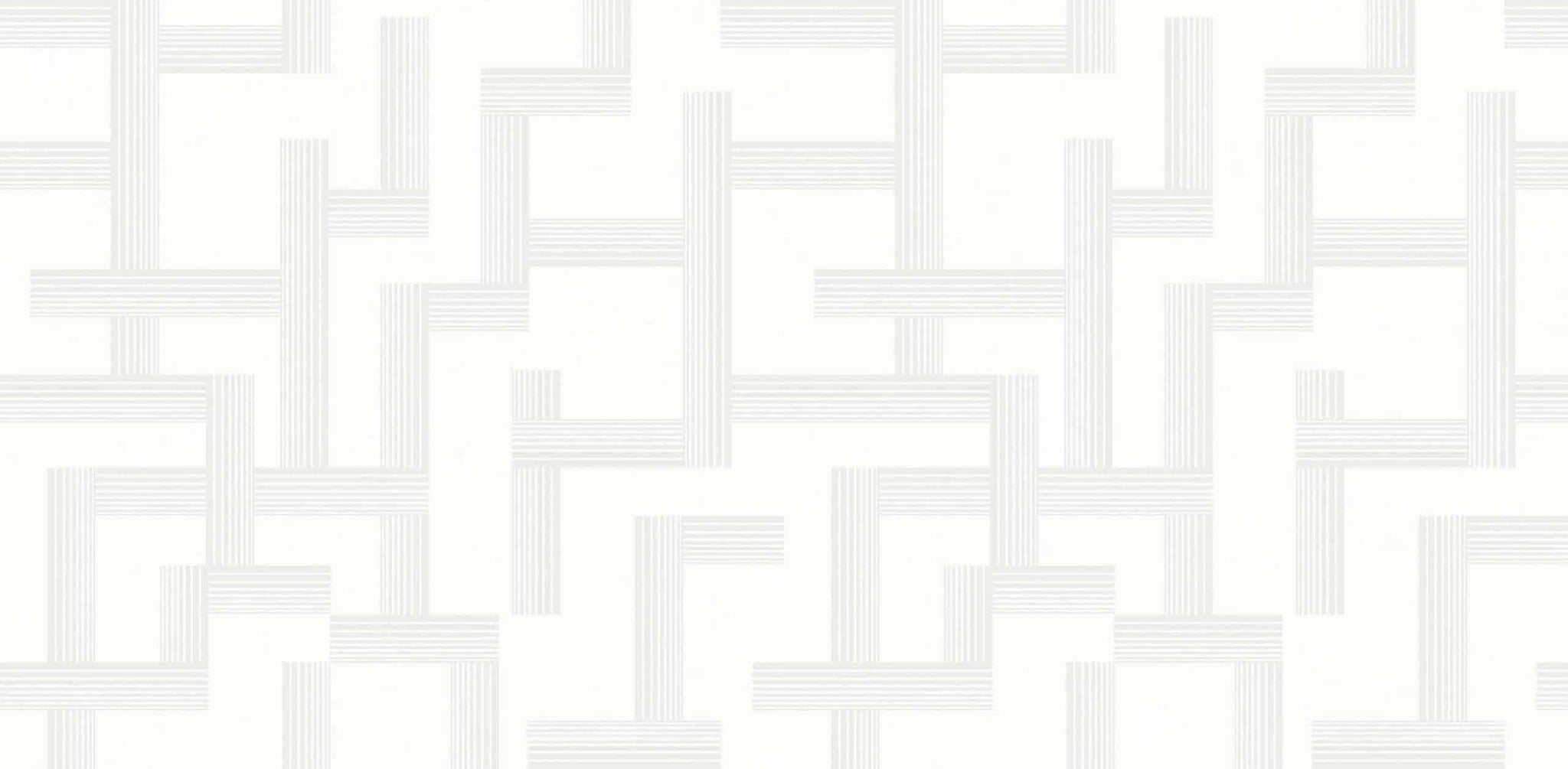 Textured Wallpaper Geometric in White|Silver