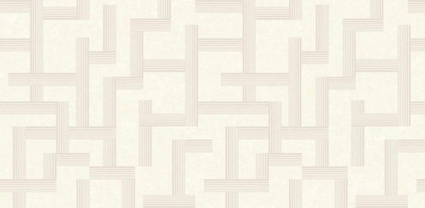 Textured Wallpaper Geometric in Cream|Silver