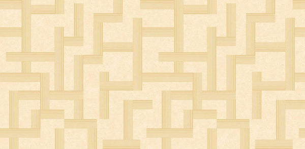Textured Wallpaper Geometric in Cream|Gold