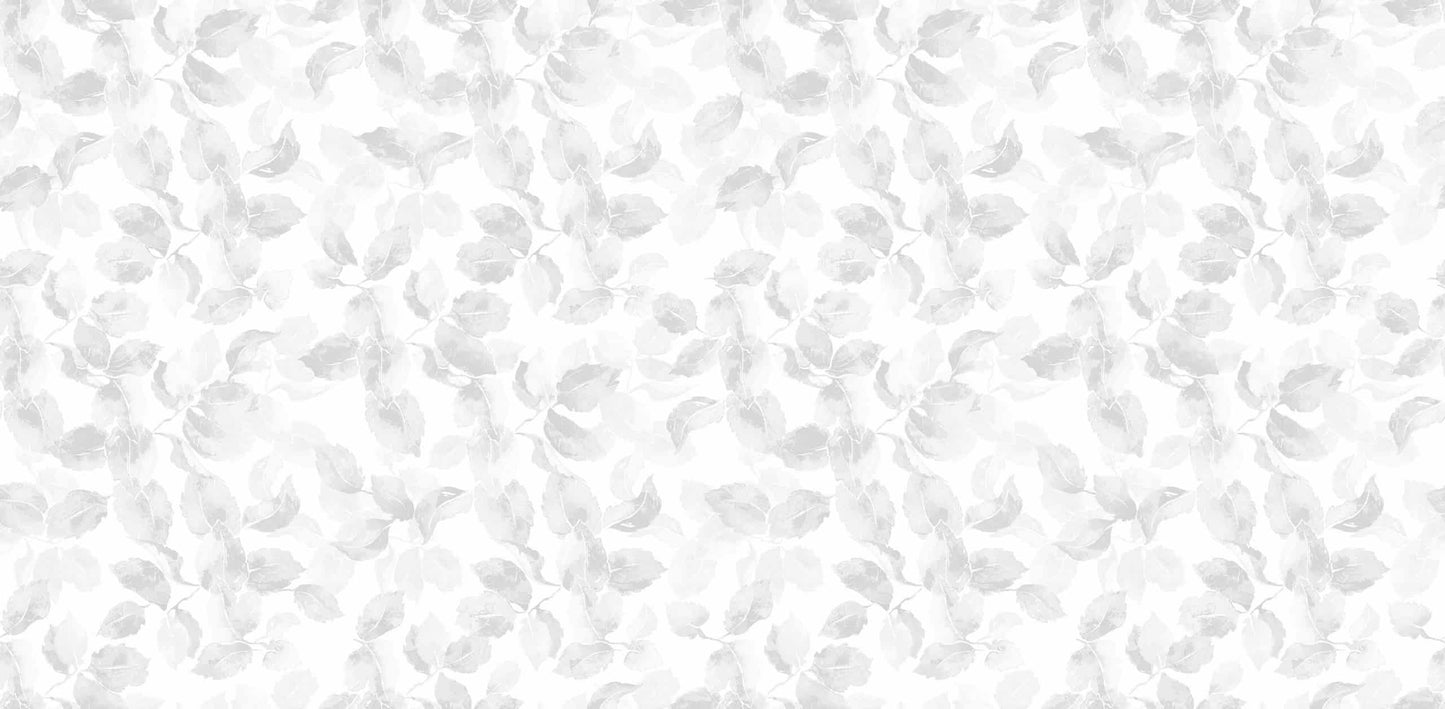 Textured Wallpaper Floral in Light Grey