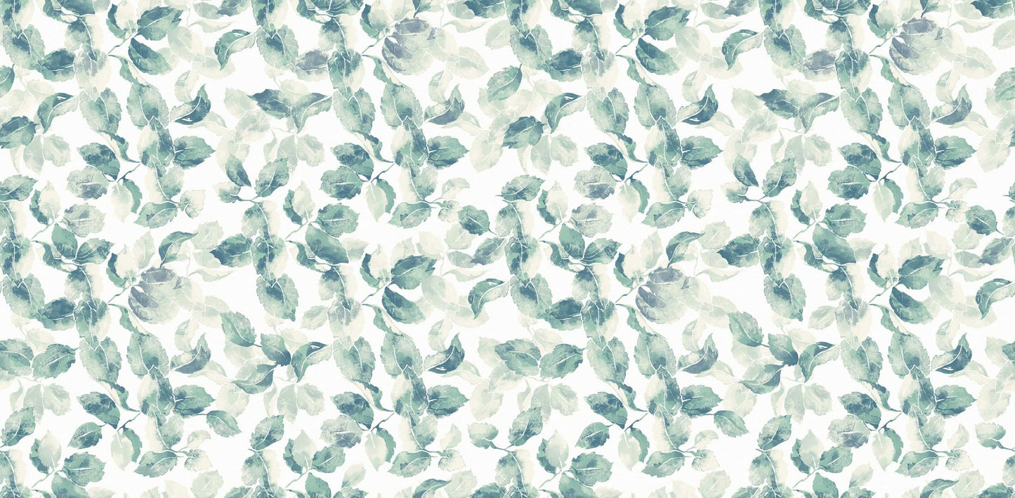 Textured Wallpaper Floral in Green