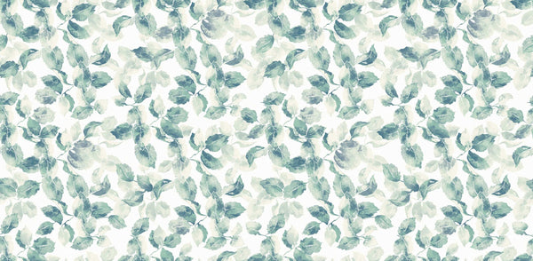 Textured Wallpaper Floral in Green