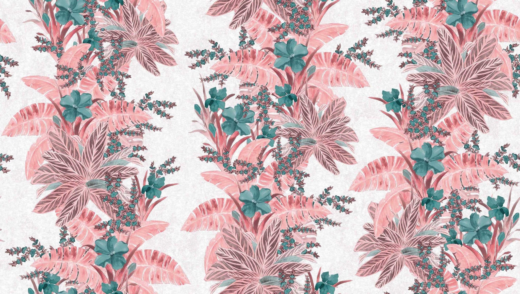 Textured Wallpaper Floral in Pink