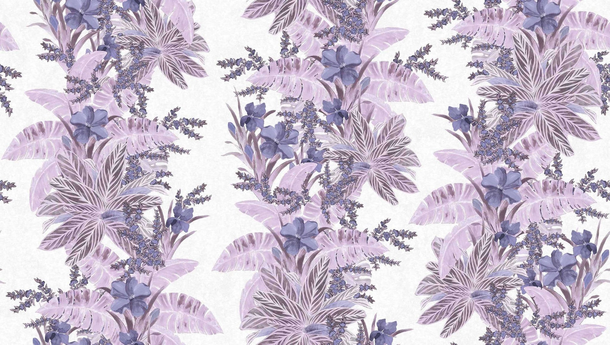 Textured Wallpaper Floral in Purple