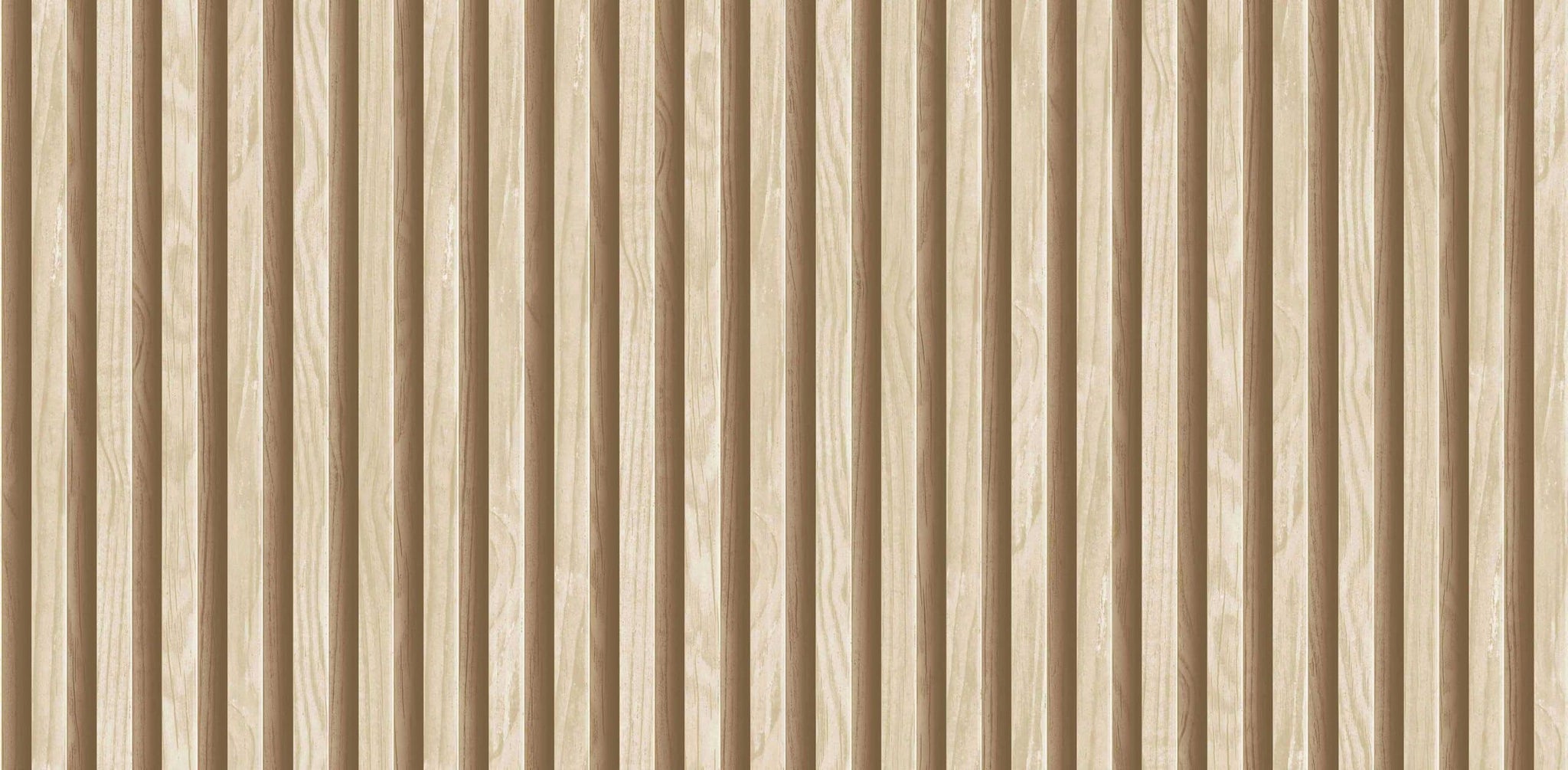 Textured Wallpaper Wood in Beige