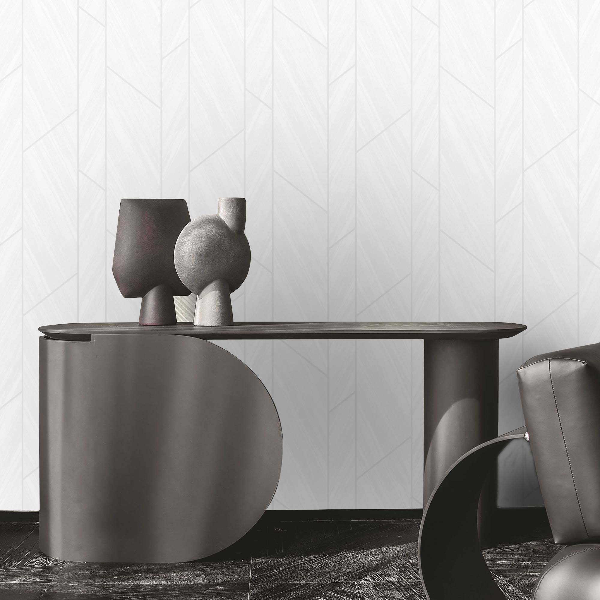 Textured Wallpaper Geometric in White