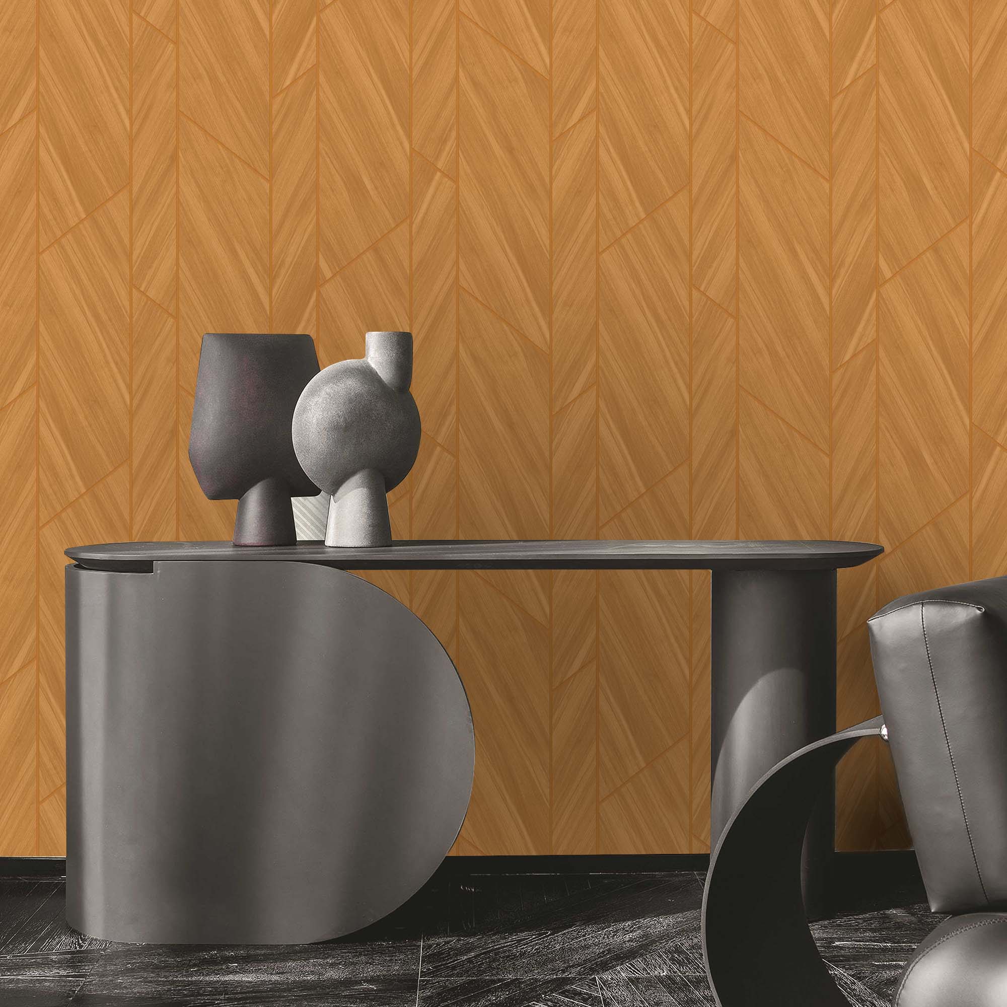 Textured Wallpaper Geometric in Yellow