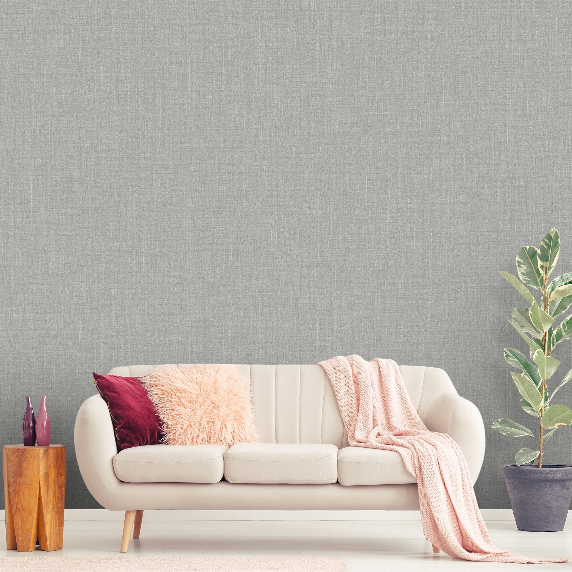 Textured Wallpaper Solid|Grunge in Grey