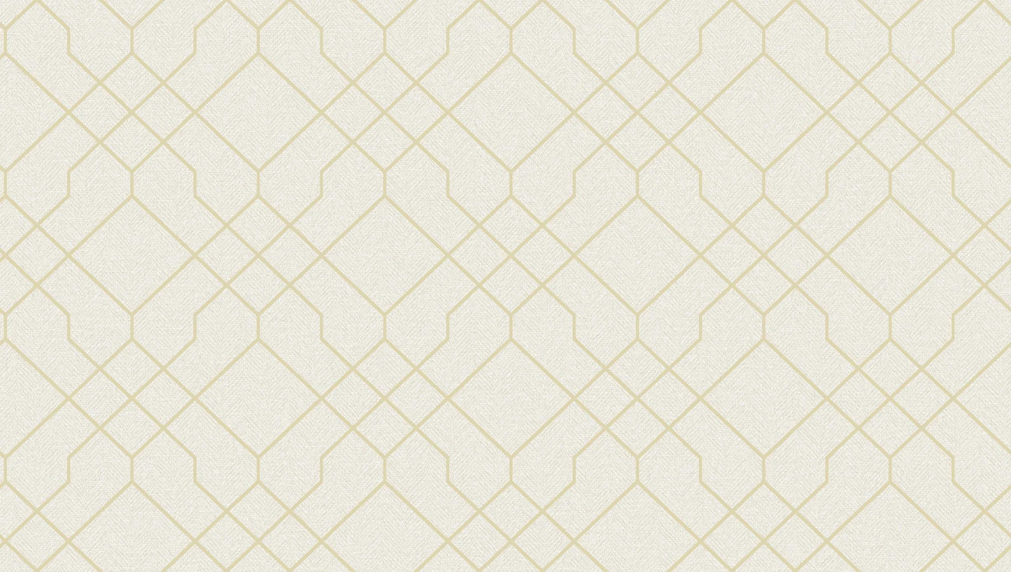 Textured Wallpaper Geometric in Gold