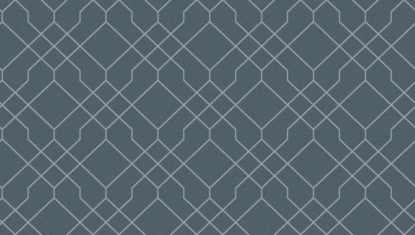 Textured Wallpaper Geometric in Blue
