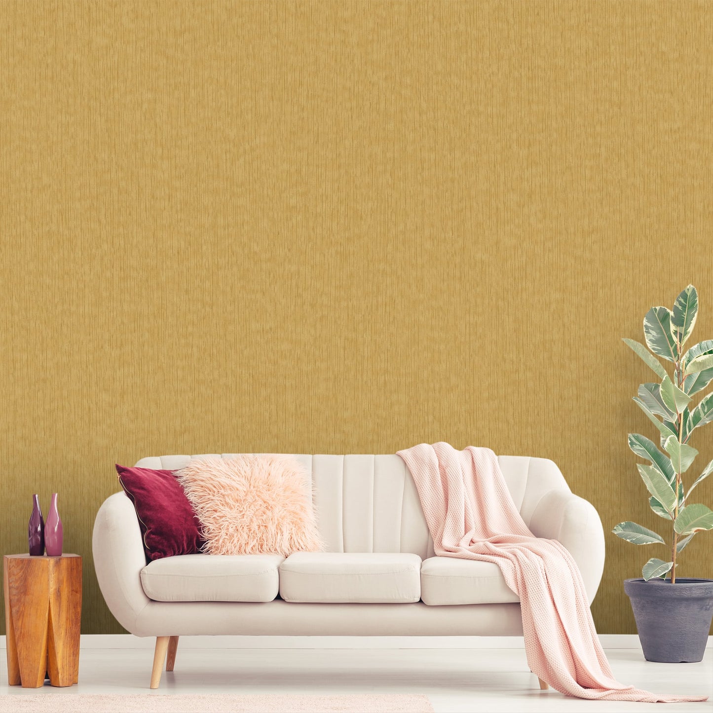 Textured Wallpaper Abstract in Yellow