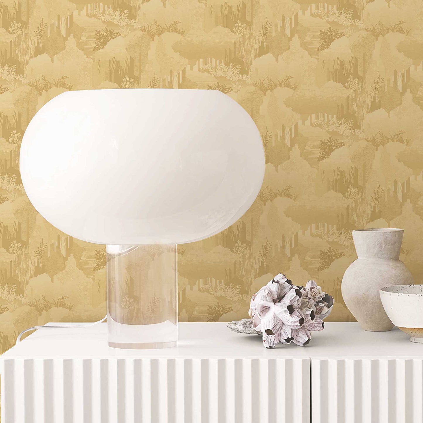Textured Wallpaper Vintage in Gold