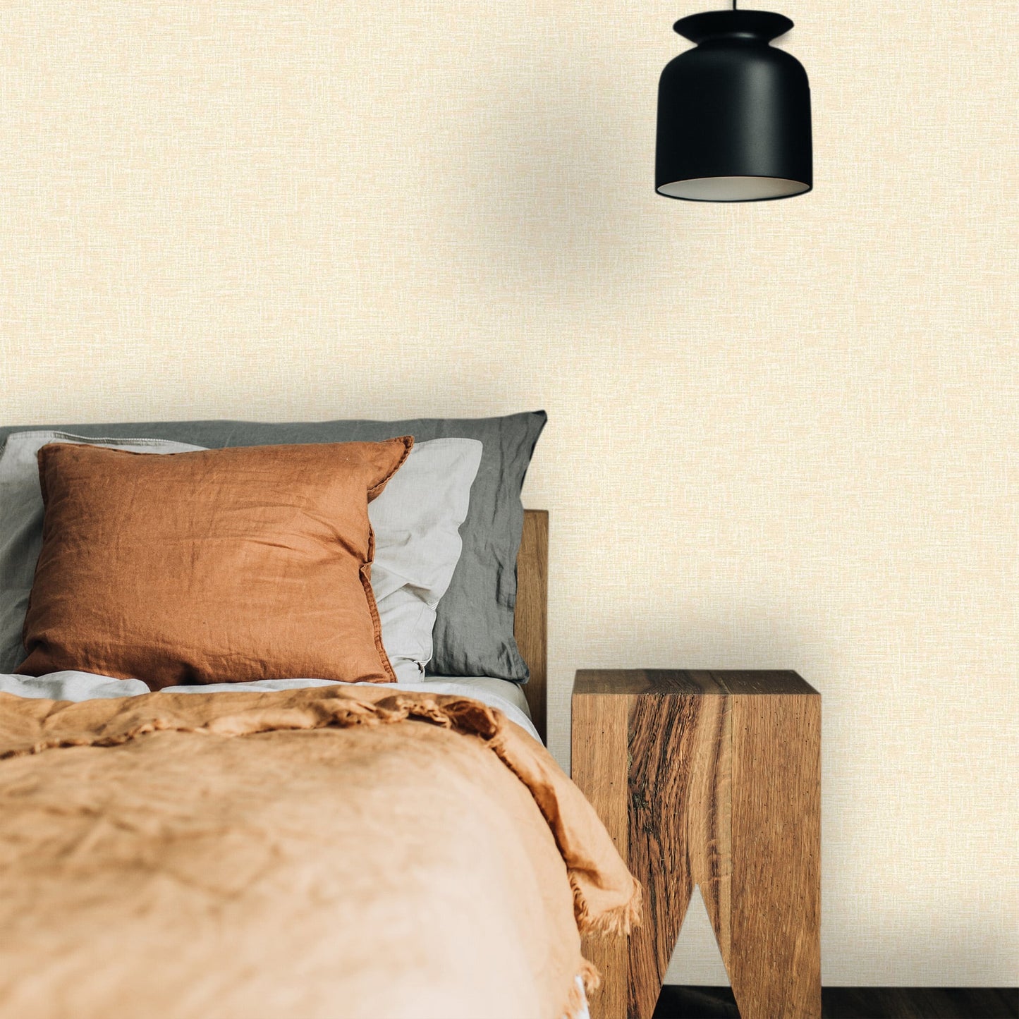 Textured Wallpaper Fabric in Beige