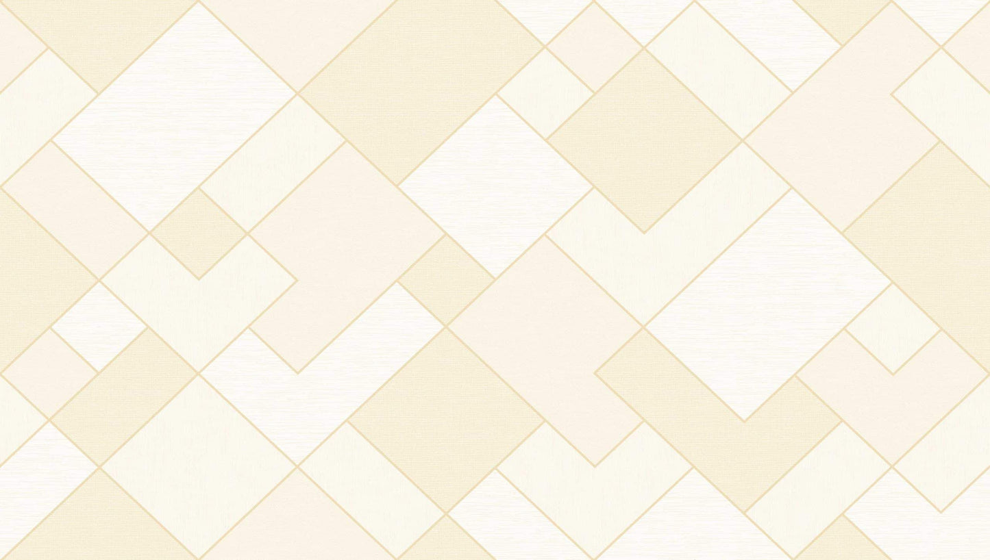 Textured Wallpaper Geometric|Fabric in Yellow