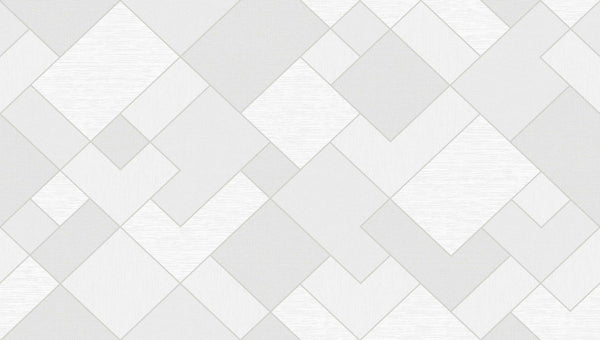Textured Wallpaper Geometric|Fabric in Grey