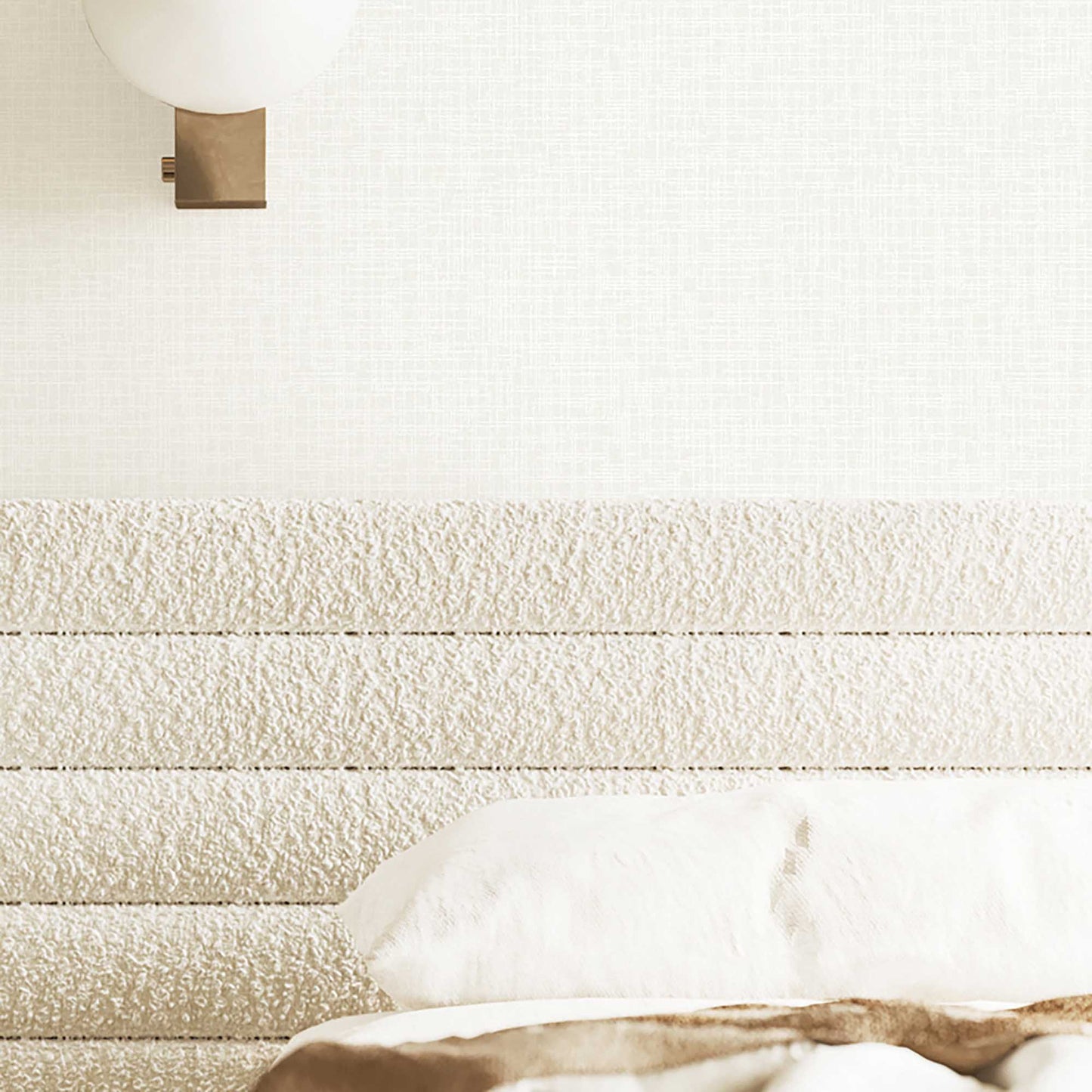 Textured Wallpaper Abstract|Fabric in White