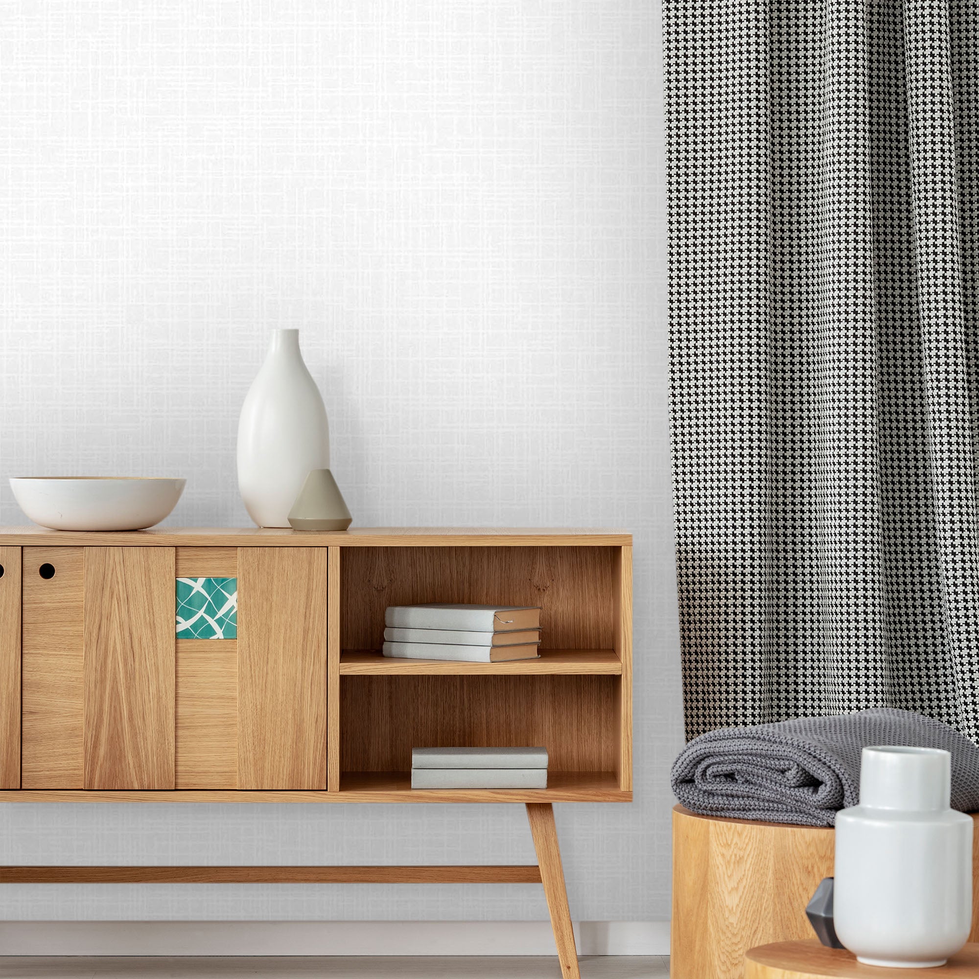 Textured Wallpaper Abstract|Fabric in White