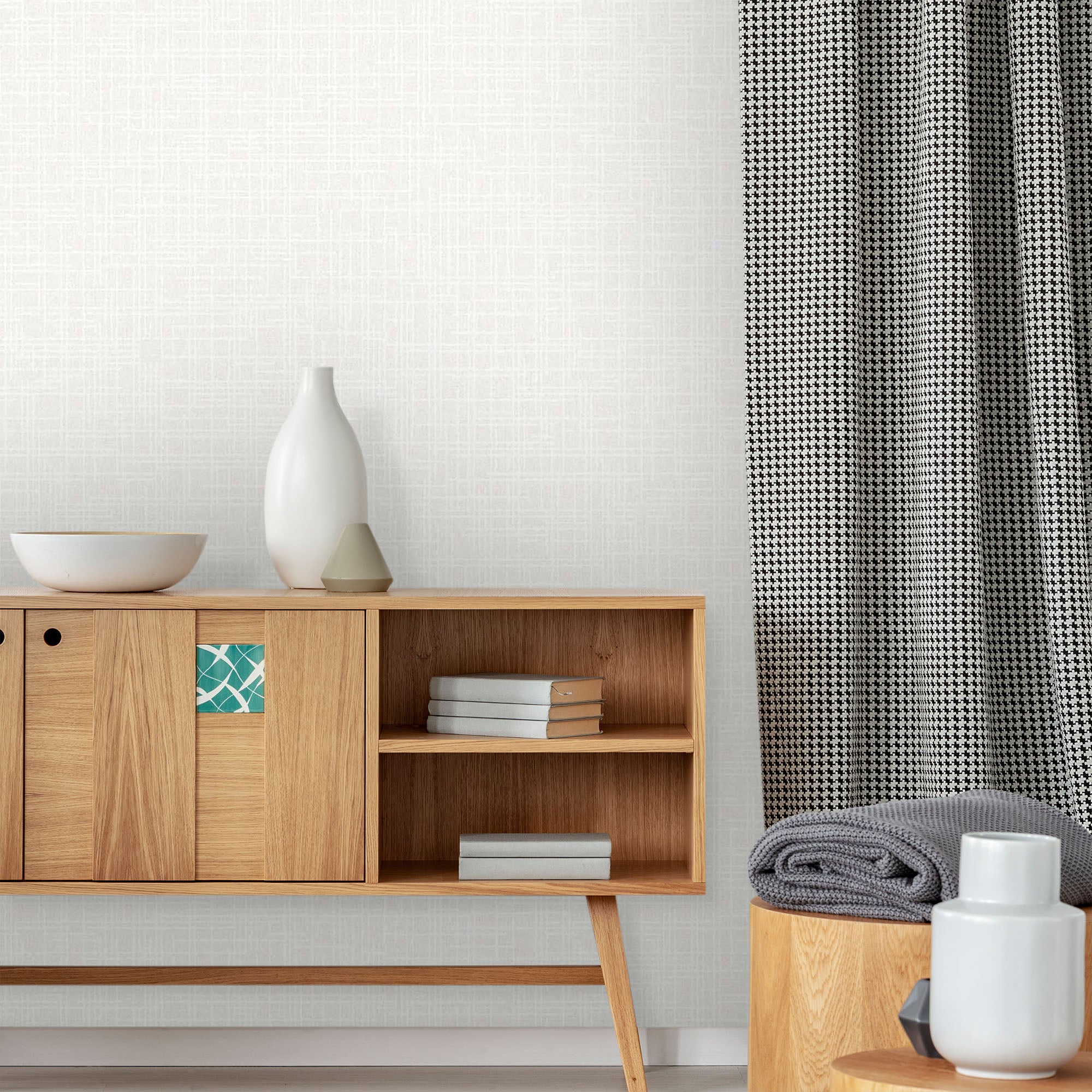 Textured Wallpaper Abstract|Fabric in Cream