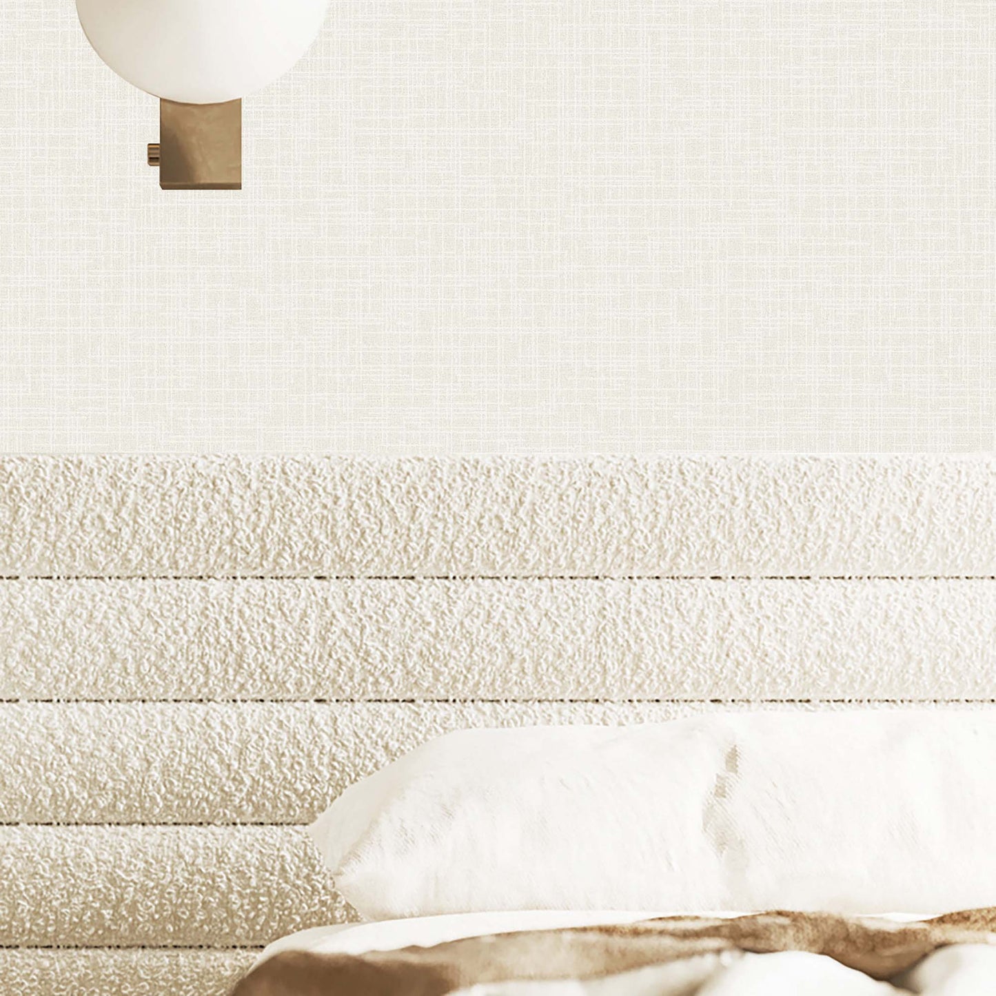 Textured Wallpaper Abstract|Fabric in Ivory