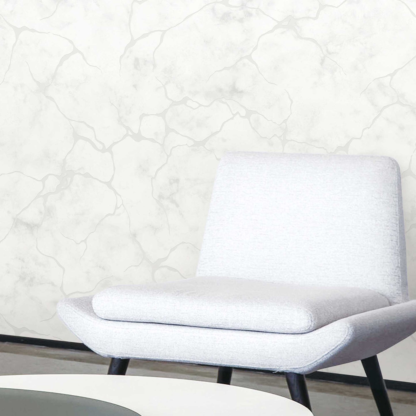 Textured Wallpaper Abstract|Marble in Silver|Grey