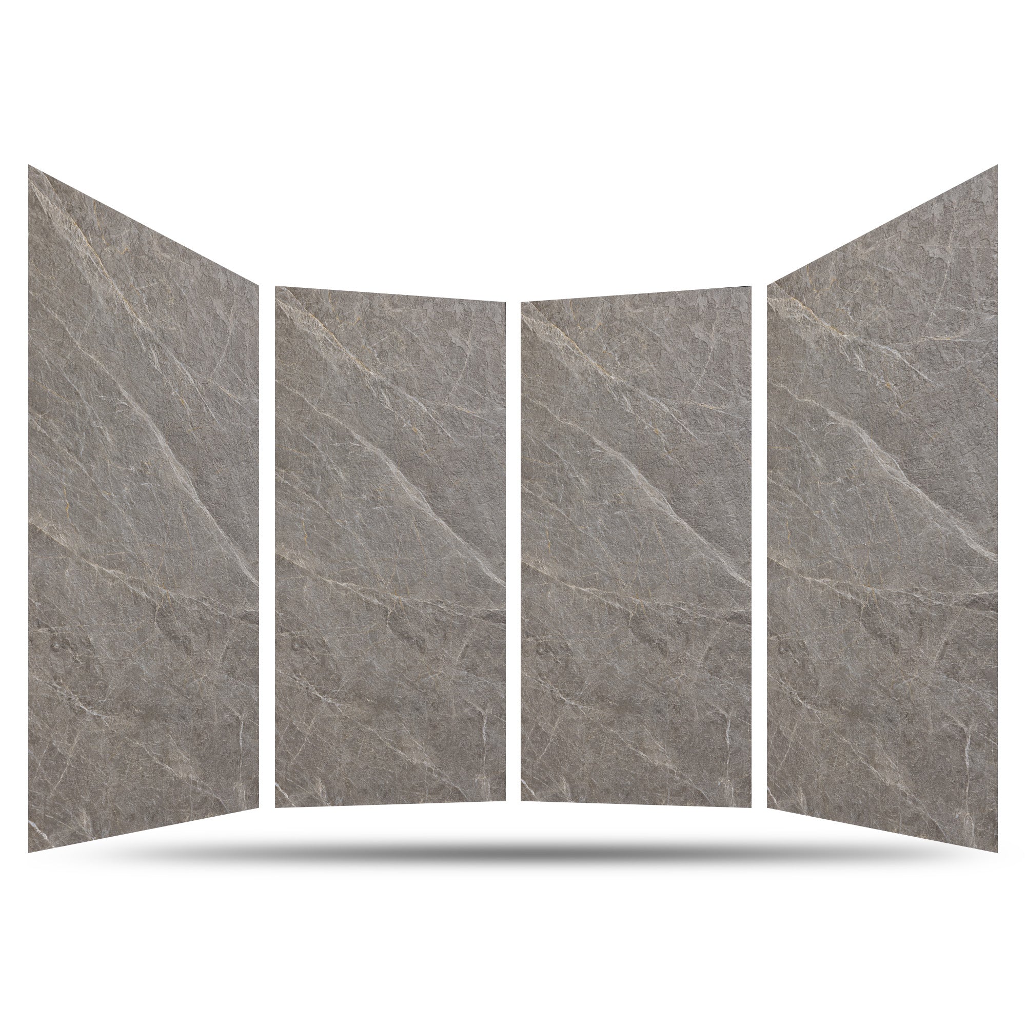 Faux Stone Wall Panels - 2 ft X 4 ft - Waterproof, Matte Textured, DIY Friendly Indoor Wall Cladding  - Dark Grey