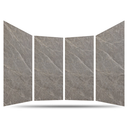 Faux Stone Wall Panels - 2 ft X 4 ft - Waterproof, Matte Textured, DIY Friendly Indoor Wall Cladding  - Dark Grey