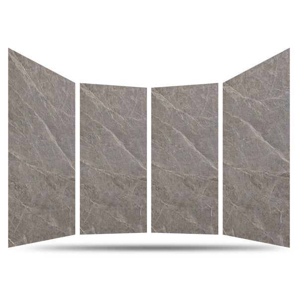 Faux Stone Wall Panels - 2 ft X 4 ft - Waterproof, Matte Textured, DIY Friendly Indoor Wall Cladding  - Dark Grey