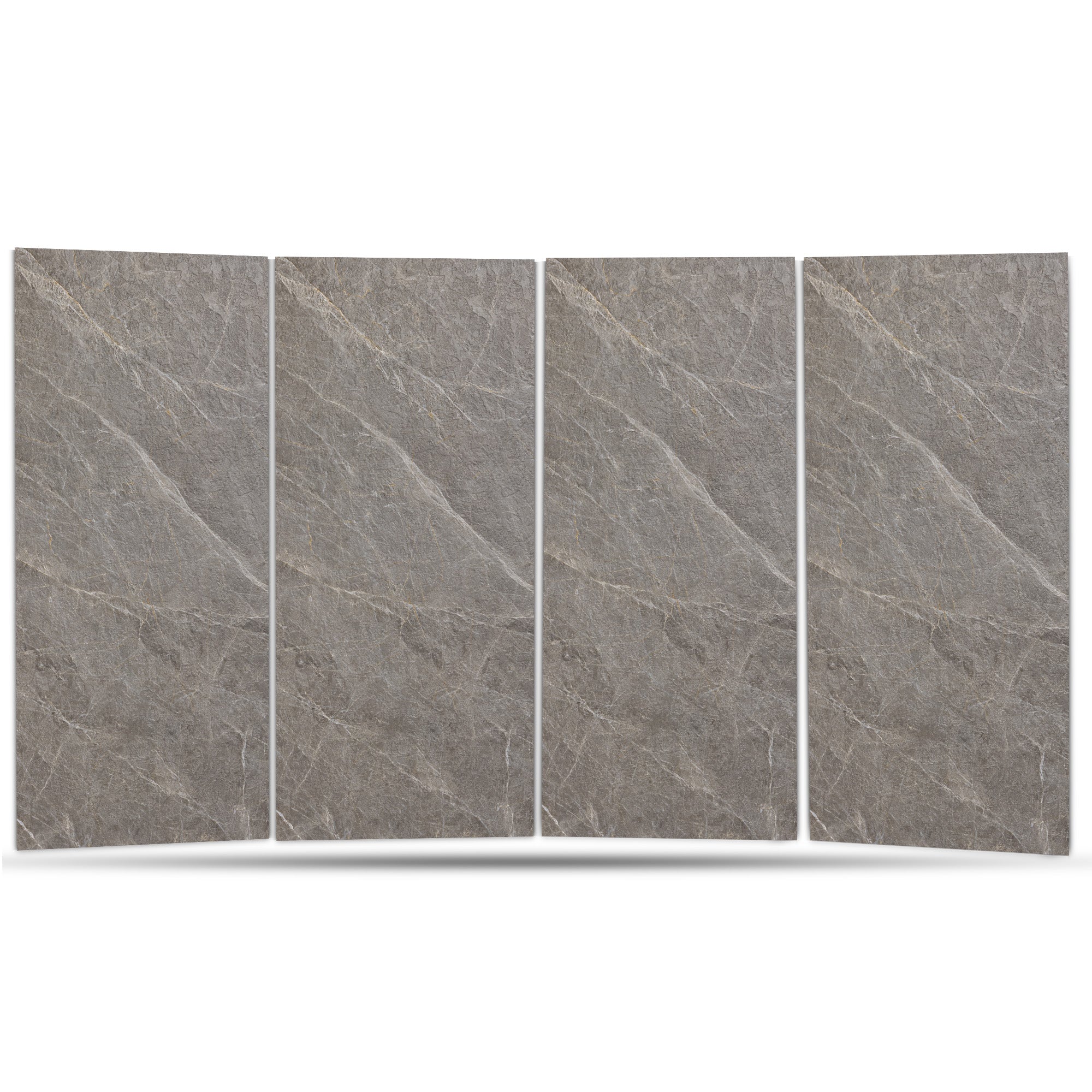 Faux Stone Wall Panels - 2 ft X 4 ft - Waterproof, Matte Textured, DIY Friendly Indoor Wall Cladding  - Dark Grey