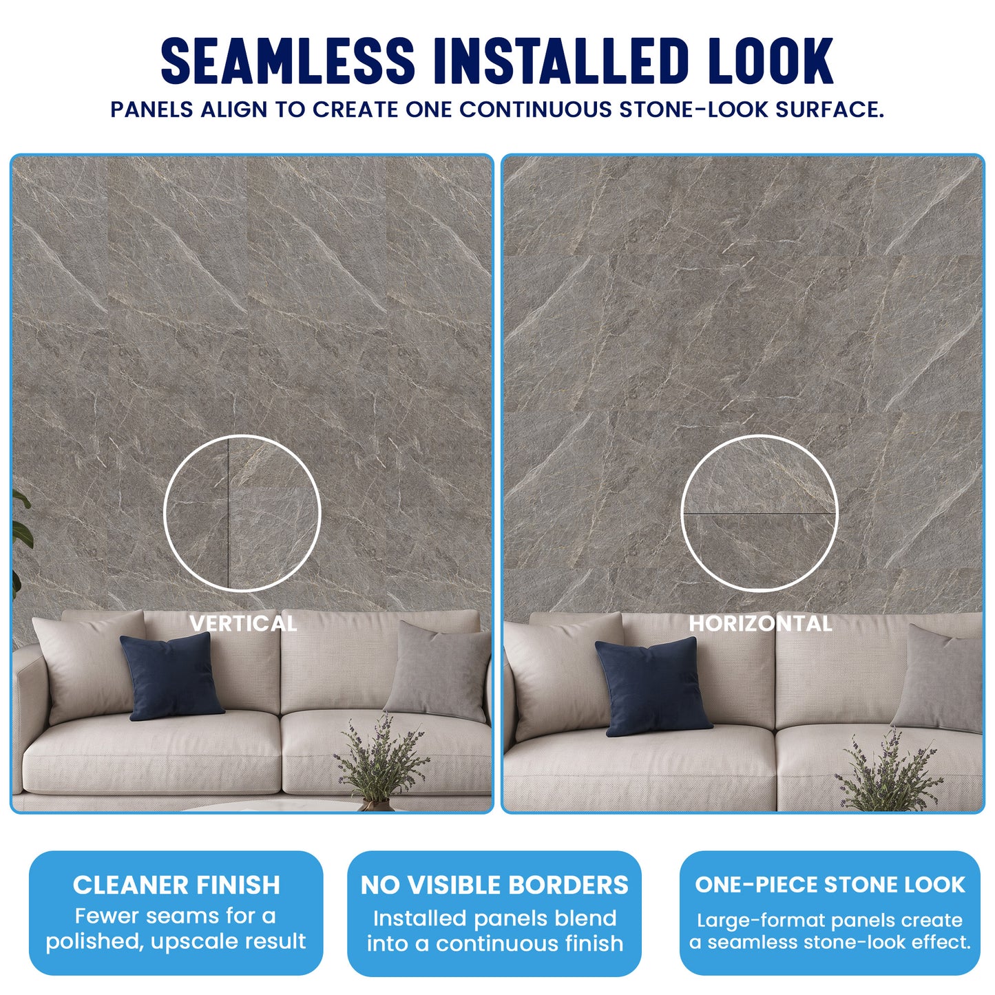 Faux Stone Wall Panels - 2 ft X 4 ft - Waterproof, Matte Textured, DIY Friendly Indoor Wall Cladding  - Dark Grey