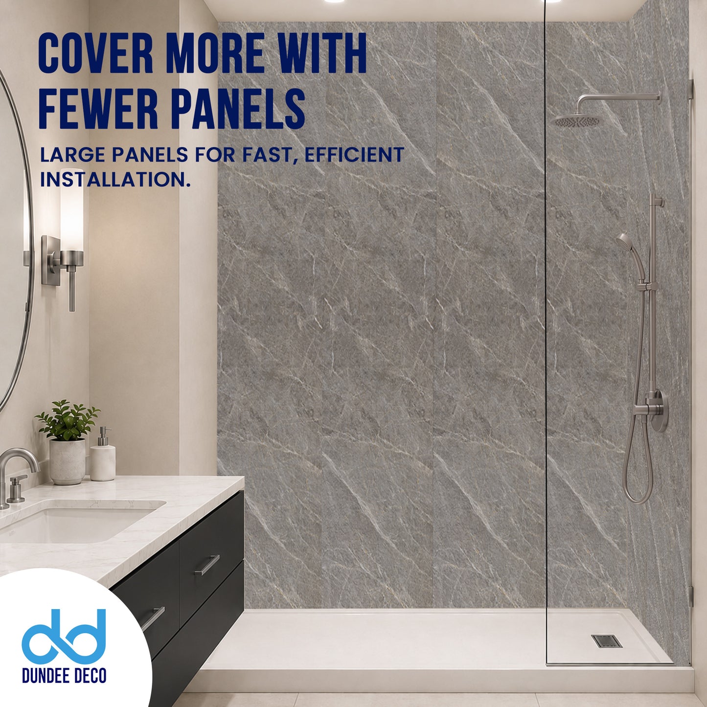 Faux Stone Wall Panels - 2 ft X 4 ft - Waterproof, Matte Textured, DIY Friendly Indoor Wall Cladding  - Dark Grey