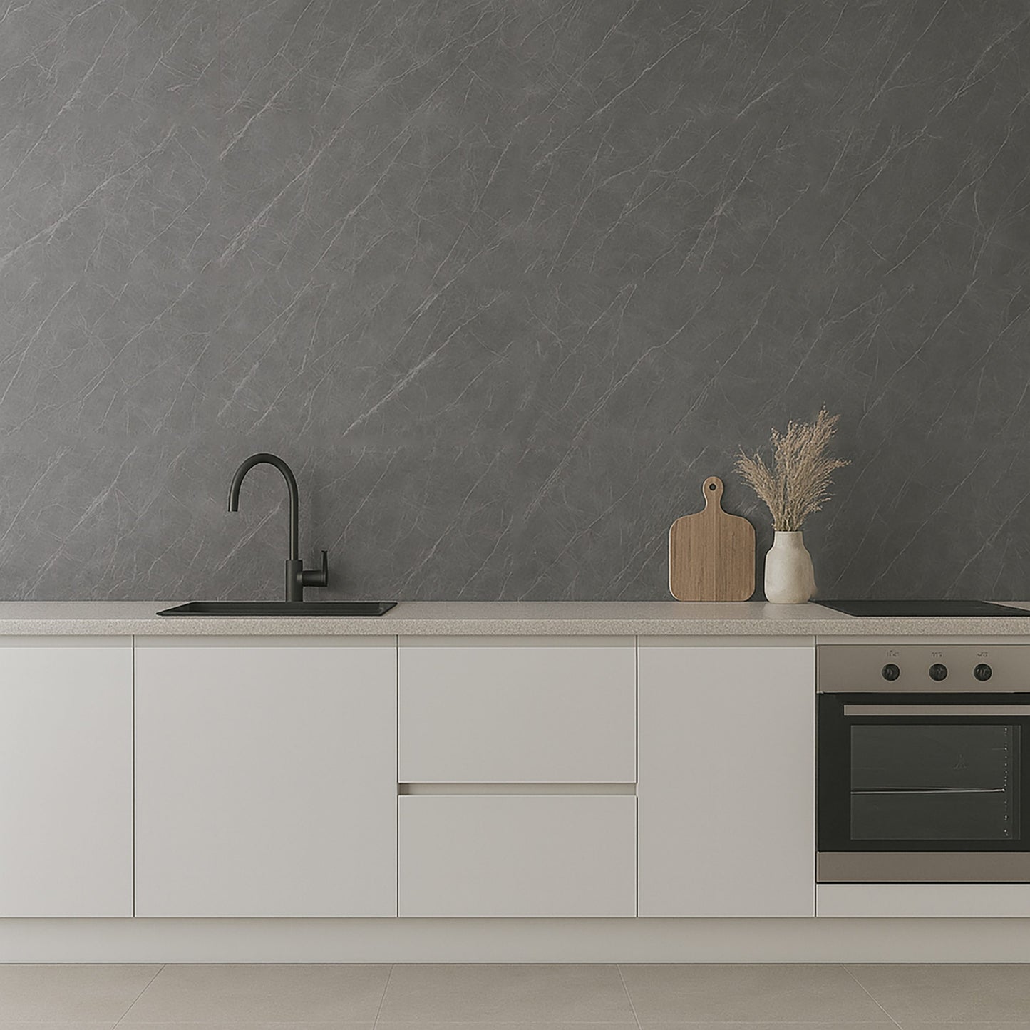 SPC panels Stone in Dark Grey