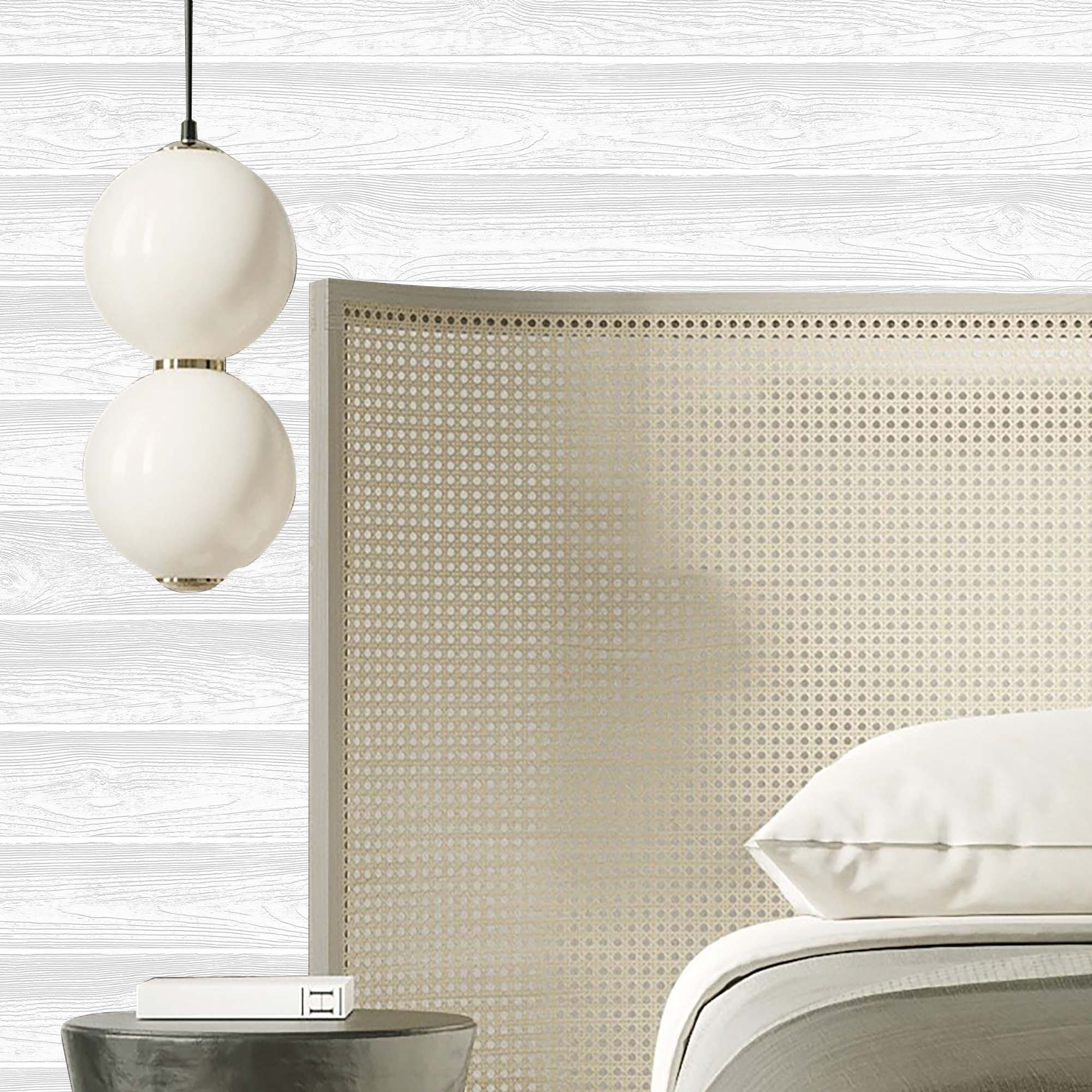 Textured Wallpaper Wood|Rustic in White