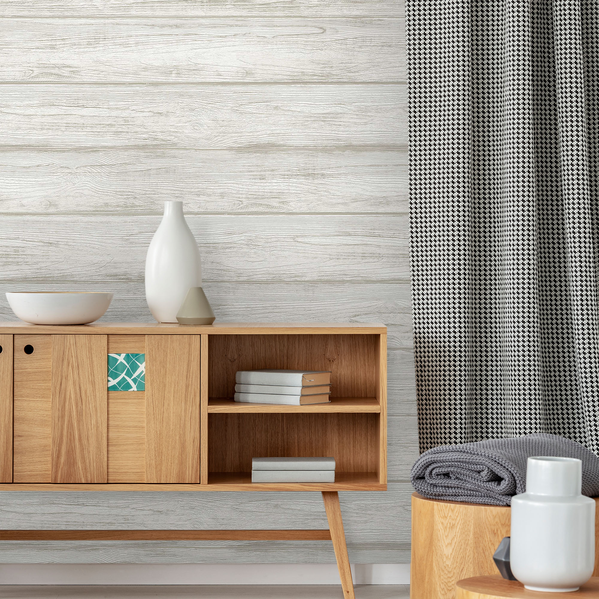 Textured Wallpaper Wood|Rustic in Grey
