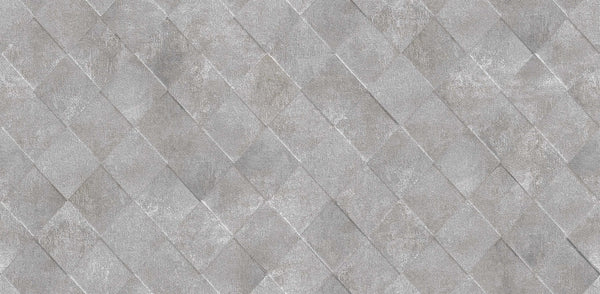Textured Wallpaper Rhombus|Geometric|Distressed in Grey|Gunmetal