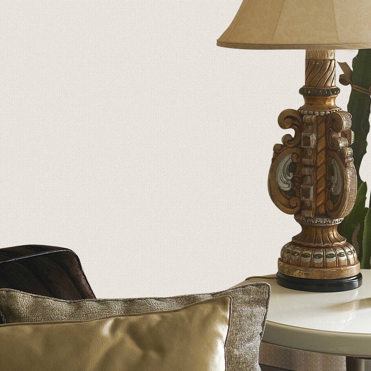 Textured Wallpaper Fabric in Cream