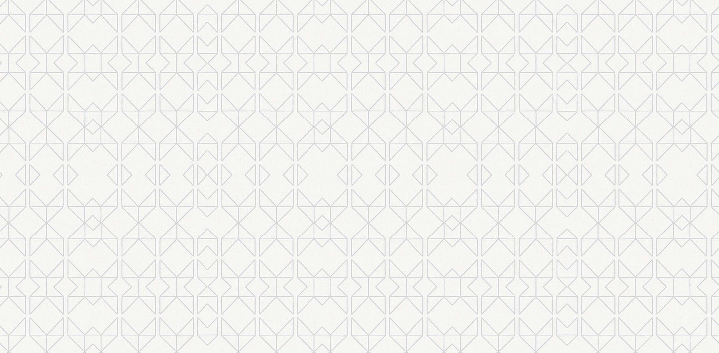 Textured Wallpaper Trellis|Geometric in White|Grey